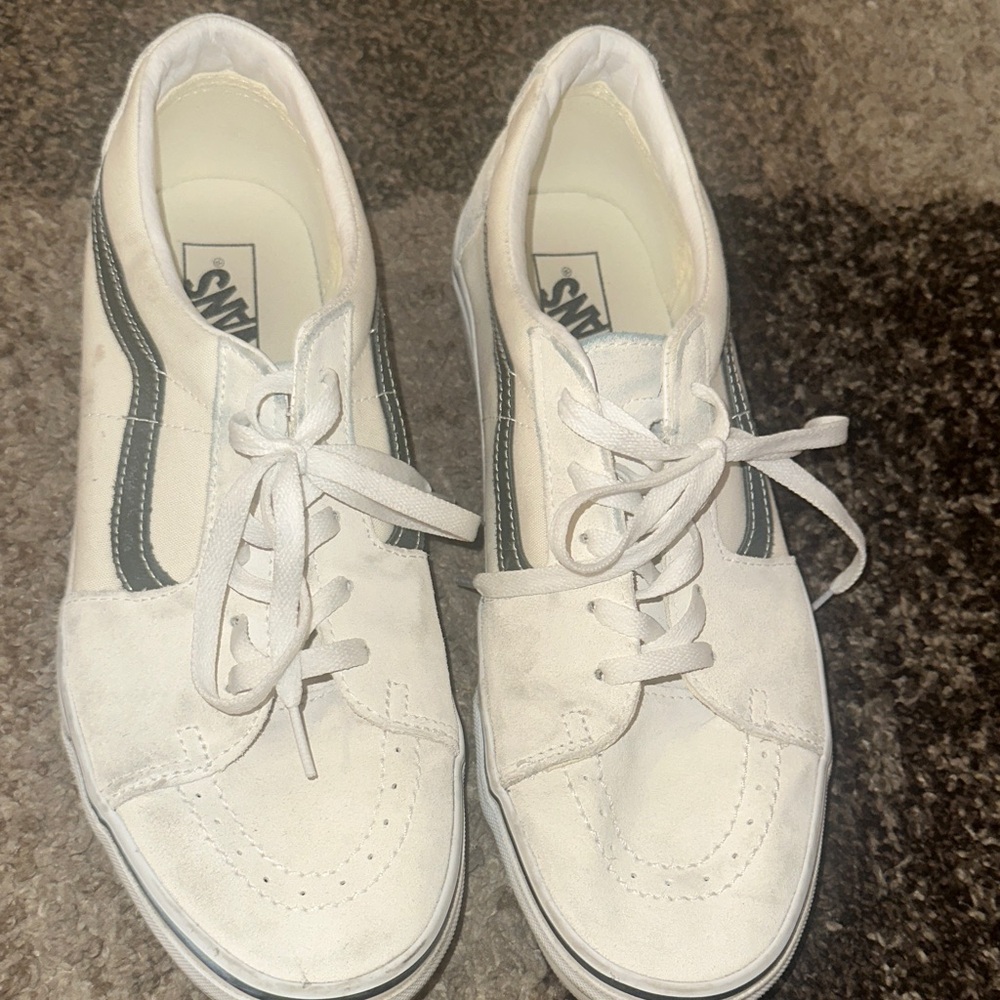 Vans Classic White and Gray Sneakers